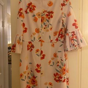 Donna Morgan Floral Spring Bell Sleeve Sheath Dress
